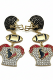 Texans Crystal Game Day Statement Earrings