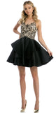 Juliet 760 Embellished Bodice Layered Skirt Short Dress