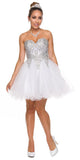 CLEARANCE - Juliet 762 Sweetheart Neckline Poofy Short Dress (Size M)