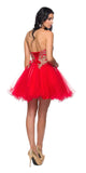CLEARANCE - Juliet 762 Sweetheart Neckline Poofy Short Dress (Size M)