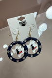 Texans Kickoff Crystal Ring Drop Earrings