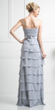 CLEARANCE - Cinderella Divine 7731 Long Tiered Skirt Layered Dress Jacket (Size M)