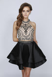 Juliet 777 Two-Piece Short Dress Halter Embellished Bodice