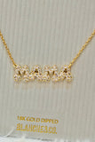 Mama Luxe Crystal Script Necklace