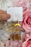 Make A Wish Flower & Brass Earrings