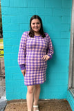 Lila Chic Checkered Sweater Dress