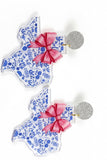 Bluebonnet Bow Texas Drop Earrings