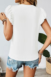 Pearl Bow Puff Sleeve Top – White