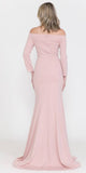 CLEARANCE - Poly USA | Ed Young 8378 Off-Shoulder Long Dress with Long Sleeves (Size M)