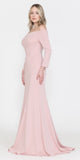 CLEARANCE - Poly USA | Ed Young 8378 Off-Shoulder Long Dress with Long Sleeves (Size M)