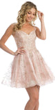 Juliet 838 Homecoming Short Dress Applique and Glitter