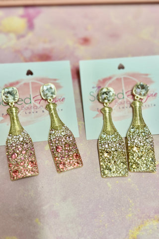 Holiday Cheer Champagne Earrings