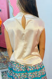 Elegant Drape Sleeve Blouse – Ivory