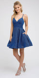 CLEARANCE - Juliet 850 Short V-Neck A-Line Dress with Pockets (Size XS)