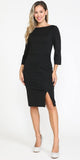 CLEARANCE - Poly USA | Ed Young 8526 Midi Knee Length Dress with 3/4 Length Sleeves (Size XL)