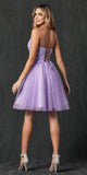 Juliet 860 Short Floral Applique BaDoll Dress