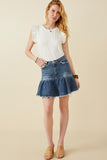 Denim Darling Curvy Ruffle Skirt