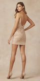 Juliet 870 Fully Sequin-Print Elegant Homecoming Short Dress