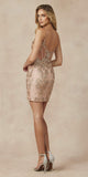 Juliet 874 Embroidered Sequins Fitted Cocktail Dress Corset Bodice Sweetheart