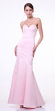 Cinderella Divine 8792 Strapless Sweetheart Neckline Mermaid Satin Gown