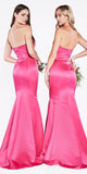 Cinderella Divine 8792 Strapless Sweetheart Neckline Mermaid Satin Gown