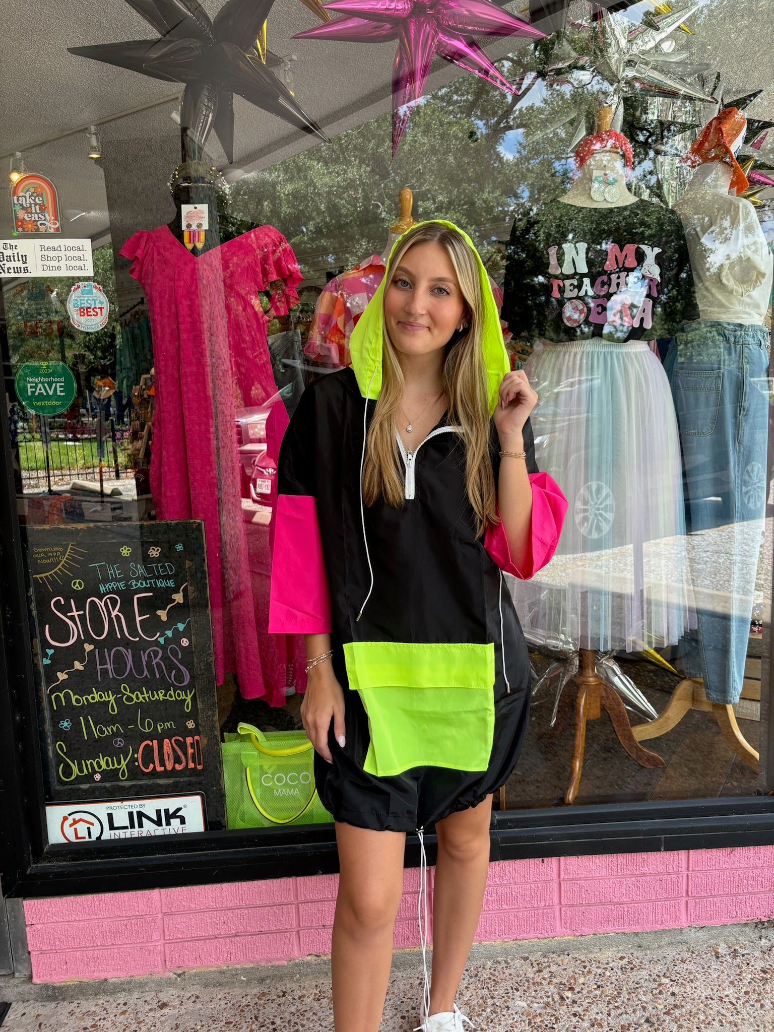 Neon Rain Dress L
