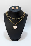 Sweetheart Pearl Glow Necklace & Earring Set