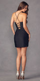 Juliet 896 Short Cowl Neckline Fitted Glitter Jersey Cocktail Dress