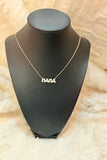 Mama Luxe Crystal Script Necklace