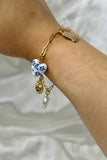 Western Ceramic Paperclip Chain Charm Bracelet