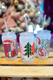 Christmas Can Glass Cups