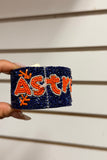 Astros Houston Baseball Beaded Cuff Bracelet