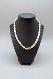 Golden Tide Pearl Statement Necklace
