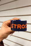 Astros Houston Baseball Beaded Cuff Bracelet