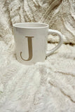 Initial “J” Speckled Ceramic Mug