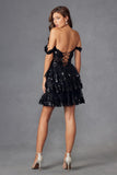 Juliet JT920K Dress Short Tulle Sequin A-Line Cocktail Dress