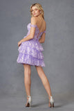 Juliet JT920K Dress Short Tulle Sequin A-Line Cocktail Dress