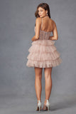 Juliet JT923S Dress Leaf Lace Corset with Ruffle Tulle Skirt