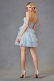 Juliet JT923S Dress Leaf Lace Corset with Ruffle Tulle Skirt