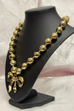 Bold Metallic Bow Statement Necklace – Gold & Silver