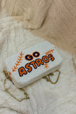Go Astros Beaded Game Day Crossbody Bag