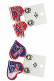 Texans Sweet-Heart Game Day Drop Earrings