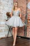 Juliet JT947L Short Off the Shoulder Homecoming A-Line Dress