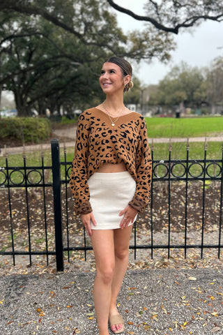 Cheetah Print Love Sweater