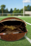 Spark & Score Rhinestone Football Crossbody Bag