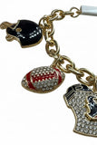 Game Day Glam Texans Charm Bracelet