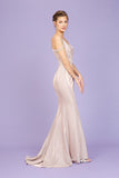 CLEARANCE - Eureka 9811 Cold-Shoulder Mermaid Long Dress (Size L)