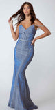CLEARANCE - Eureka 9811 Cold-Shoulder Mermaid Long Dress (Size L)