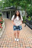 Flower Power Mommy + Me Denim Shorts