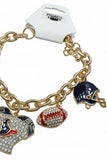 Game Day Glam Texans Charm Bracelet